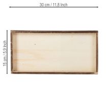 Prodotto Vassoio rettangolare in legno, pratico organizer, versatile, design robusto, 30 cm, 4 pezzi