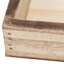 Prodotto Vassoio rettangolare in legno per piantare e decorare. Versatile. Design robusto. 30 cm, 4 pezzi.