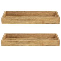 Prodotto Vassoio in legno vassoio decorativo rettangolare legno 39×15,5×4cm 2pz