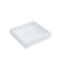 Prodotto Vassoio in legno bianco 14 cm x 14 cm x 3 cm