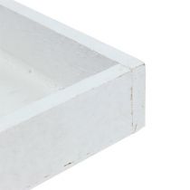 Prodotto Vassoio in legno bianco 14 cm x 14 cm x 3 cm
