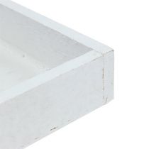 Prodotto Vassoio in legno vassoio bianco quadrato 14 cm × 14 cm × 3 cm 5 pezzi