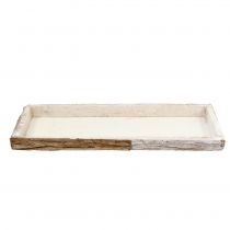 Prodotto Vassoio in legno con corteccia naturale sbiancata 59×20 cm 2pz