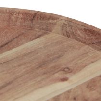 Prodotto Vassoio in legno Vassoio rotondo in legno di acacia tagliere naturale Ø25cm