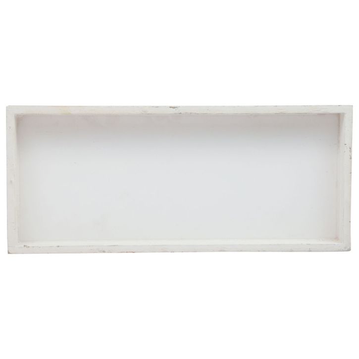 Prodotto Vassoio in legno bianco vassoio decorativo shabby chic legno 35×15×3cm
