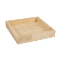 Prodotto Vassoio in legno vassoio decorativo quadrato in legno naturale 20×20×3,5 cm
