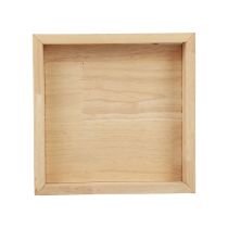 Prodotto Vassoio in legno vassoio decorativo quadrato in legno naturale 20×20×3,5 cm