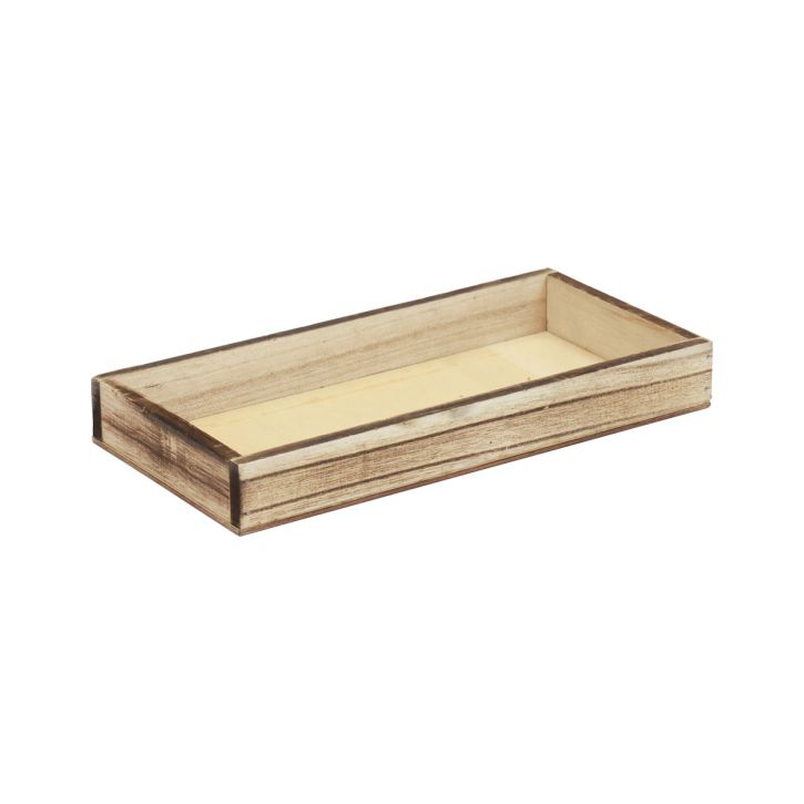 Vassoio in legno fiammato vassoio decorativo da tavolo decorazione rustica 20×10×3cm