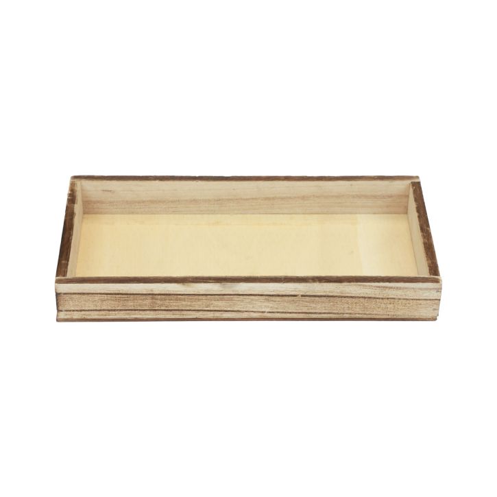 Vassoio in legno fiammato vassoio decorativo da tavolo decorazione rustica 20×10×3cm