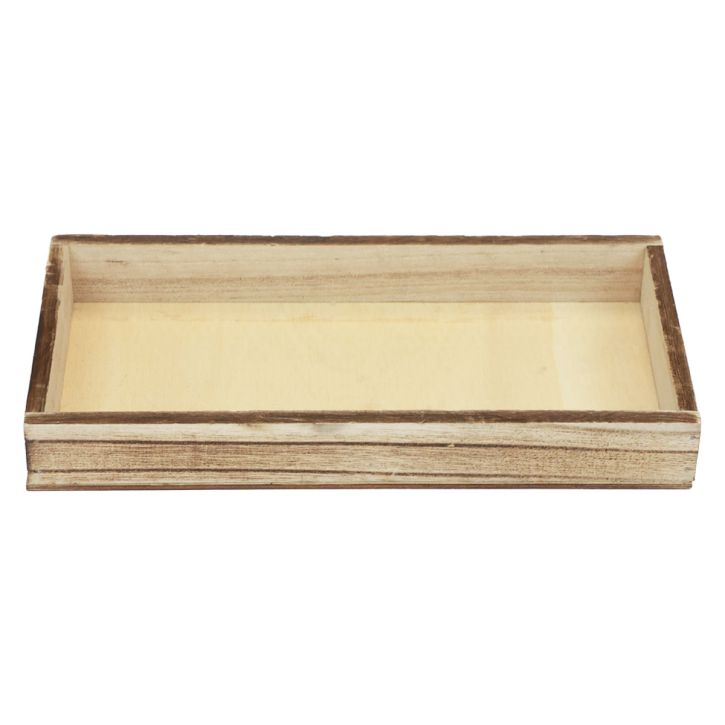Vassoio in legno fiammato vassoio decorativo da tavolo decorazione rustica 30×15×3cm