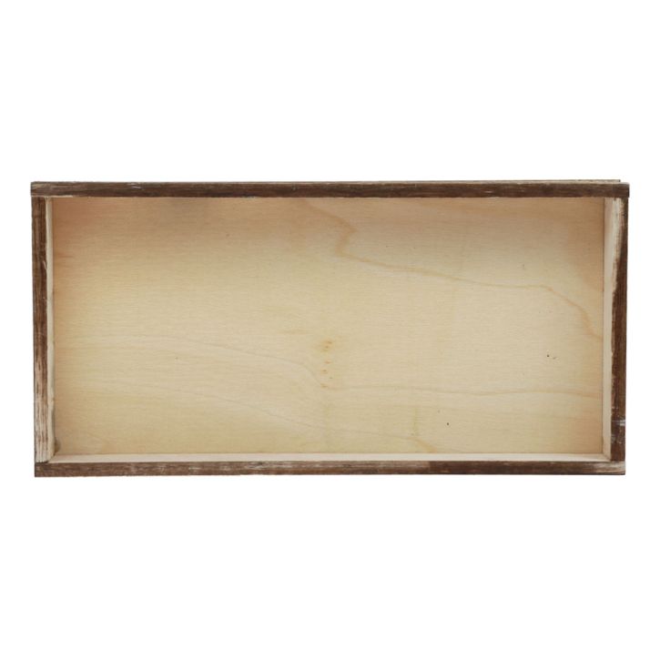 Prodotto Vassoio in legno fiammato vassoio decorativo da tavolo decorazione rustica 30×15×3cm