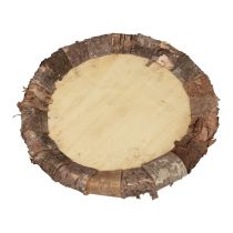 Prodotto Vassoio decorativo piatto in legno decorazione rustica in legno naturale Ø27cm