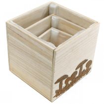 Prodotto Cubi vegetali, fioriera, decorazione autunnale con patina 20/16/12 cm set da 3