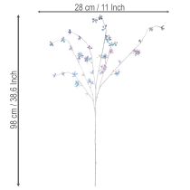 Prodotto Ramo artificiale delicato con fiori iridescenti, 98 cm