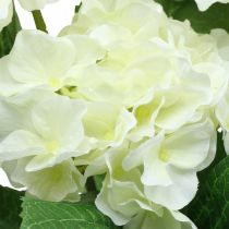 Bouquet di fiori di seta bianca artificiale Ortensia decorazione estiva 42 cm