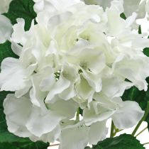 Prodotto Deco bouquet ortensia fiori artificiali bianchi 5 fiori 48 cm