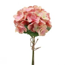 Prodotto Ortensie pannocchia artificiale ortensia rosa salmone 35 cm 3 pezzi