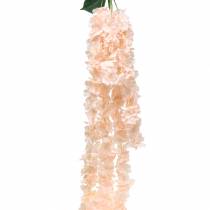 Ghirlanda di fiori decorativi albicocca artificiale 135 cm 5 fili