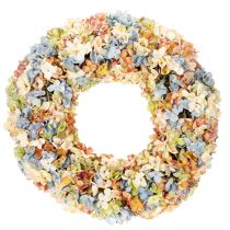 Prodotto Ghirlanda di ortensie artificiali, colorata, per porte e pareti, 55 cm