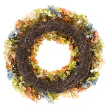Prodotto Ghirlanda di ortensie artificiali, colorata, per porte e pareti, 55 cm