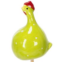 Prodotto Pali decorativi a forma di gallina per composizioni floreali primaverili e decorazioni da tavola, 7,5 cm, 4 pezzi