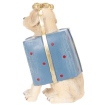 Prodotto Statuetta decorativa di un cucciolo seduto in una confezione regalo, 20 cm