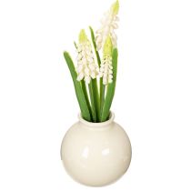 Prodotto Vaso di fiori artificiali in giacinto per un'elegante decorazione da tavola e un aspetto raffinato, 20 cm