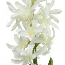 Giacinto artificiale con bulbo fiore artificiale bianco da attaccare 29cm