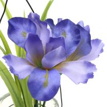 Prodotto Iris lilla in vetro per sospensione H21,5cm