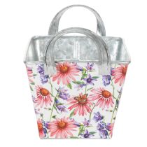 Prodotto Fioriera primaverile in metallo, decorazione 20×12,5×10 cm