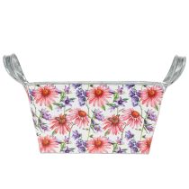 Prodotto Fioriera primaverile in metallo, decorazione 20×12,5×10 cm