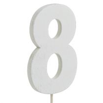 Prodotto Numero anniversario &quot;8&quot; sul personale bianco L27cm 10 pezzi