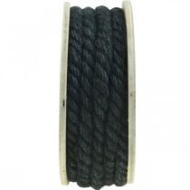 Corda di iuta nera, corda decorativa, fibra di iuta naturale, corda decorativa Ø8mm 7m