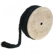 Prodotto Corda di iuta nera, corda decorativa, fibra di iuta naturale, corda decorativa Ø8mm 7m