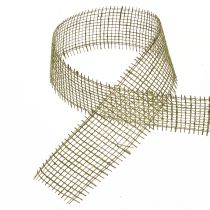 Prodotto Nastro decorativo con nastro a griglia in nastro di iuta verde oliva 5 cm 40 m