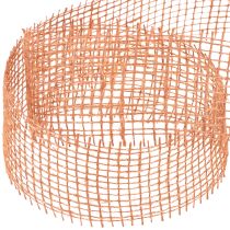 Prodotto Nastro di iuta, rosso-arancio, nastro di rete, iuta, ecologico, terracotta, 5 cm di larghezza, 40 m di lunghezza