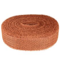 Prodotto Nastro di iuta, rosso-arancio, nastro di rete, iuta, ecologico, terracotta, 5 cm di larghezza, 40 m di lunghezza