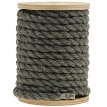 Nastro di iuta Corda di iuta Cordoncino di iuta decorazione antracite Ø7mm 5m