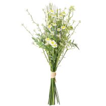 Prodotto Bouquet di camomilla artificiale verde bianco giallo 45 cm