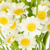 Prodotto Camomilla artificiale come bouquet di fiori per una decorazione naturale e di facile manutenzione, 28 cm, 3 pezzi