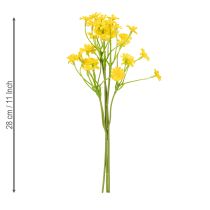 Prodotto Camomilla artificiale come bouquet di fiori per una decorazione fresca e facile da curare, 28 cm, 3 pezzi