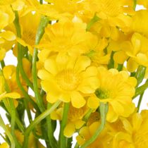 Prodotto Camomilla artificiale come bouquet di fiori per una decorazione fresca e di facile manutenzione, 28 cm, 3 pezzi
