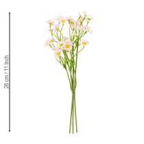 Prodotto Bouquet di camomilla artificiale per una decorazione domestica luminosa e facile da curare, 28 cm, 3 pezzi