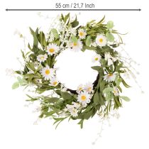 Prodotto Ghirlanda di margherite artificiali, dall'aspetto naturale e resistente, per decorare porte e pareti, 55 cm.
