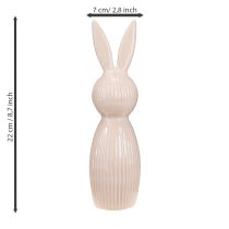 Prodotto Statuina decorativa in ceramica a forma di coniglio per un design d'interni moderno, 22 cm
