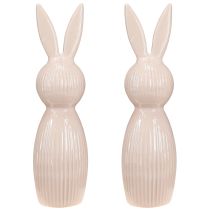 Prodotto Statuina decorativa in ceramica a forma di coniglio per un design d'interni moderno, 22 cm