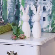 Prodotto Semplice statuetta di coniglio come oggetto decorativo per moderne composizioni primaverili, 22 cm, 2 pezzi