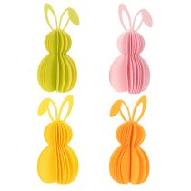 Prodotto Figura decorativa di coniglio in feltro per decorazioni primaverili, 20 cm, 4 pezzi