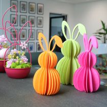Prodotto Figura decorativa di coniglio in feltro per decorazioni primaverili, 20 cm, 4 pezzi