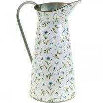 Design vintage Brocca in metallo grande Bidone del latte Brocca da portata M&W bianco 4 pinte Vaso per fiori Per acqua e succhi 
